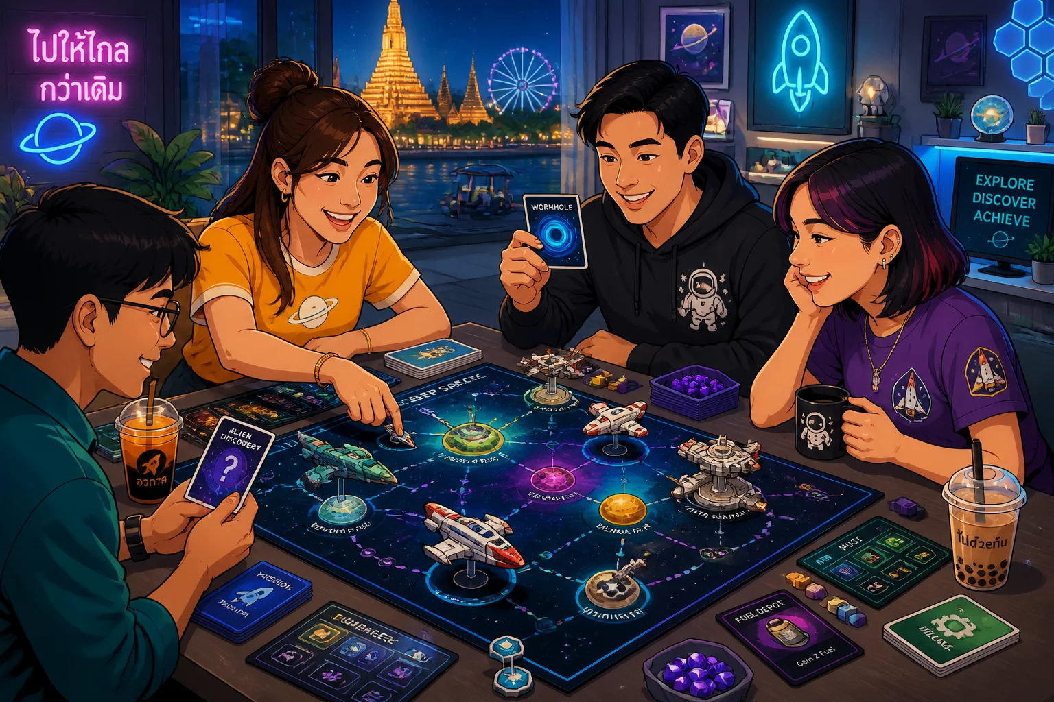 เกมกระดานผจญภัยไซไฟอวกาศ