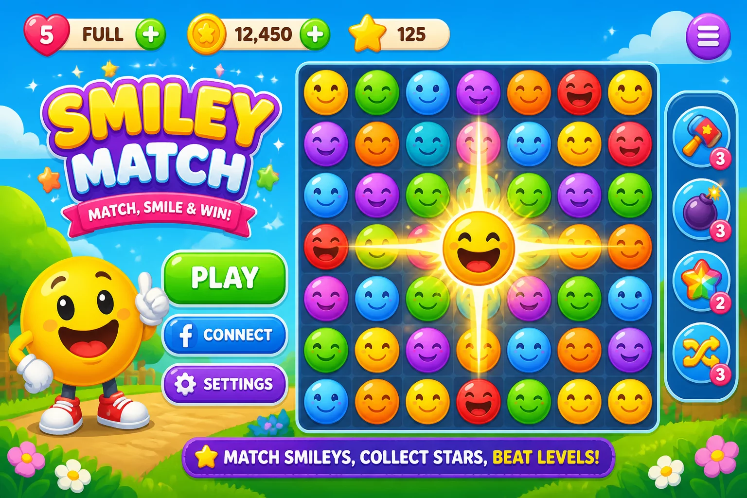 SmileyWorld Match Puzzle